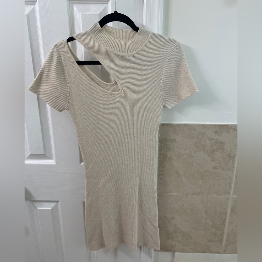 Cream Medium Sweater Dress